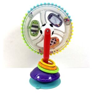 Sassy Wonder Wheel Baby Sensory Suction Spinner High Chair Toy Walker EUC